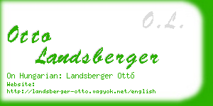 otto landsberger business card
