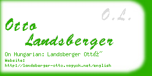 otto landsberger business card